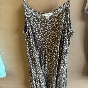 American Eagle Outfitters Floral Mini Dress - Black and Cream